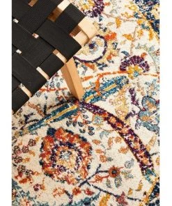 Hot Sale ⌛ Rug Culture Evoke Peacock Ivory Transitional Round Rug ⭐ -Deals Home Décor Store 798045400 5 720x928