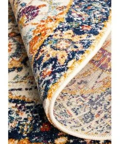 Hot Sale ⌛ Rug Culture Evoke Peacock Ivory Transitional Round Rug ⭐ -Deals Home Décor Store 798045400 6 720x928