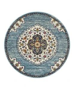 Buy ⭐ Rug Culture Babylon 202 Blue Round Rug 😍