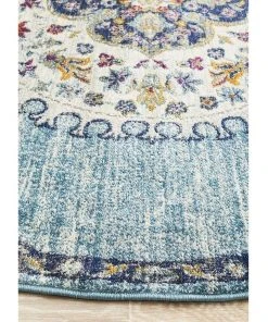 Buy ⭐ Rug Culture Babylon 202 Blue Round Rug 😍 -Deals Home Décor Store 798047650 4 720x928