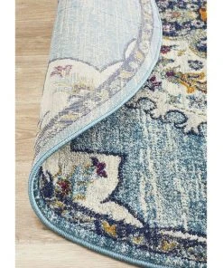 Buy ⭐ Rug Culture Babylon 202 Blue Round Rug 😍 -Deals Home Décor Store 798047650 6 720x928