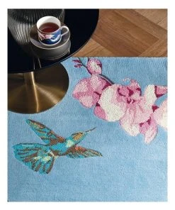 Best Sale 💯 Rug Culture Wedgwood Hummingbird Blue 37808 👏 -Deals Home Décor Store 798048550 2 720x928