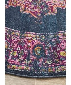 Cheap 🌟 Rug Culture Babylon 211 Navy Round Rug ✨ -Deals Home Décor Store 798049000 4 720x928
