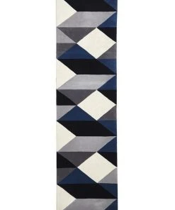 Brand new ❤️ Rug Culture Matrix Pure Wool 904 Steel Runner Rug Rug ⌛