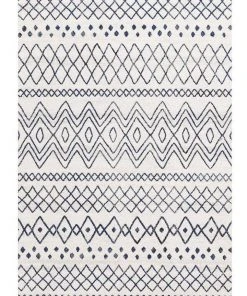 Best Sale ❤️ Rug Culture Oasis Nadia White Blue Rustic Tribal Rug 🔥