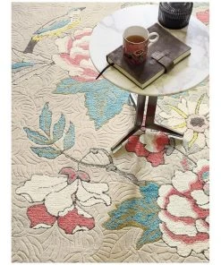 Wholesale 🎉 Rug Culture Wedgwood Paeonia Coral 37902 🎁