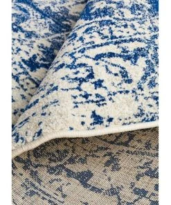 Coupon ✔️ Rug Culture Evoke Horizon White Navy Transitional Round Rug 😍
