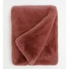 Cheap ✨ Heritage Amelie Faux Fur Throw Withered Rose 🔔
