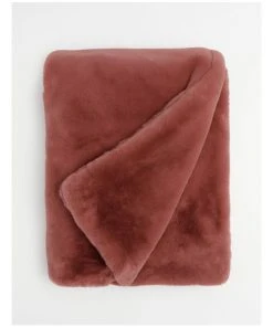 Cheap ✨ Heritage Amelie Faux Fur Throw Withered Rose 🔔
