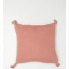 Wholesale ⭐ Vue Melaky Knitted With Tassels Cushion Pink Clay 🔔