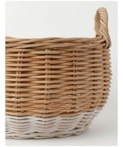 Best Pirce ❤️ Milkshake White Dipped Rattan Basket ❤️ -Deals Home Décor Store 800139970 3 720x928