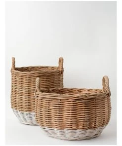 Best Pirce ❤️ Milkshake White Dipped Rattan Basket ❤️ -Deals Home Décor Store 800139970 4 720x928