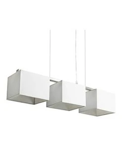 Cheapest 😉  Innovatec Godwin White White Square Trio Pendant Lights 🧨