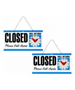 Flash Sale 🤩 Headline Open & Close Sign w/ Clock - 292 x 150mm ⭐ -Deals Home Décor Store 802578880 3 720x928