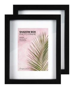 Cheapest ⭐ Cooper & Co Set of 2 20x25cm mat to 13x18cm Set of 2 Black Shadow Box Wooden Photo Frame ⭐ -Deals Home Décor Store 803747080 3 720x928