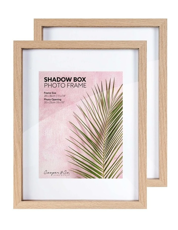 Brand new π Cooper & Co Set of 2 28x36cm mat to 20x25cm Set of 2 Oak Shadow Box Wooden Photo Frame π 3 Brand new π Cooper & Co Set of 2 28x36cm mat to 20x25cm Set of 2 Oak Shadow Box Wooden Photo Frame π - Image 3