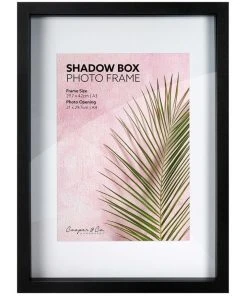 Promo π Cooper & Co Set of 2 A3 mat to A4 Black Shadow Box Wooden Photo Frame π