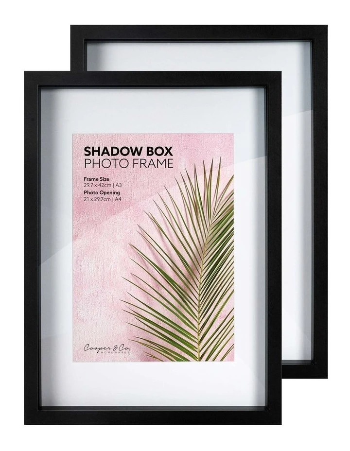 Promo π Cooper & Co Set of 2 A3 mat to A4 Black Shadow Box Wooden Photo Frame π 3 Promo π Cooper & Co Set of 2 A3 mat to A4 Black Shadow Box Wooden Photo Frame π - Image 3