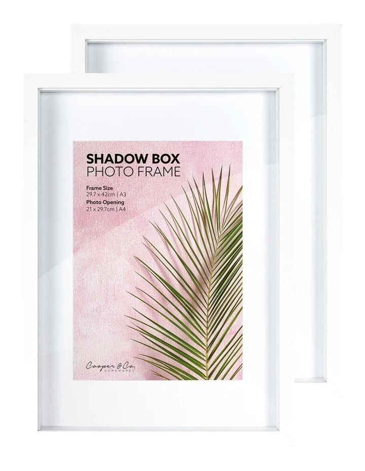 Cheap π₯ Cooper & Co Set of 2 A3 mat to A4 White Shadow Box Wooden Photo Frame π― 3 Cheap π₯ Cooper & Co Set of 2 A3 mat to A4 White Shadow Box Wooden Photo Frame π― - Image 3