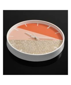 Discount 💯 Cooper & Co 30cm Watermelon/Rattan Cayman Silent Movement Round Wall Clock 🔥 -Deals Home Décor Store 803749150 3 720x928