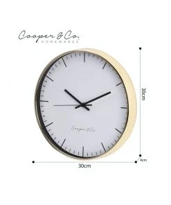 New ⭐ Cooper & Co 30cm Gold Nelson Silent Movement Round Wall Clock 🎁 -Deals Home Décor Store 803749330 7 720x928