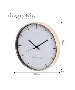 Hot Sale ❤️ Cooper & Co 30cm Rose Gold Nelson Silent Movement Round Wall Clock 😀 -Deals Home Décor Store 803749420 7 720x928
