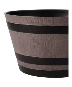 Cheap ✔️ Cooper & Co Set of 2 52cm & 38cm Half Barrel Grey Round Planter Pots ✨ -Deals Home Décor Store 804668500 3 720x928