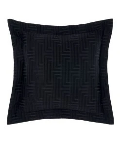 Promo 𧨠Grace by Linen House Winston Cushion In Black β
