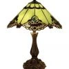 Budget ⭐ G&G Bro Large Benita Leadlight Tiffany Table Lamp Jade 👏