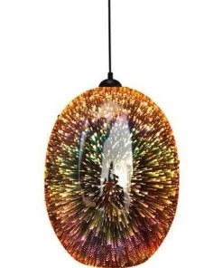 Promo 🎉 Lexi Lighting Moravian Glass Oval Pendant Light Copper 🥰