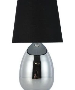 Promo ✨ Lexi Lighting Libby Touch Table Lamp Chrome Black ❤️
