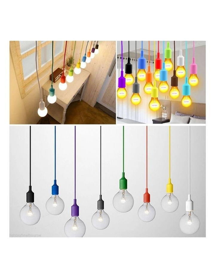Outlet ✔️ Lexi Lighting Colour Silicone Ceiling Pendant Light White ✔️ 2 Outlet ✔️ Lexi Lighting Colour Silicone Ceiling Pendant Light White ✔️ - Image 2