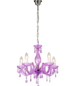 Buy 🌟 Lexi Lighting La Spezia Acrylic Chandelier Light Purple 😍