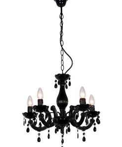 Best deal ⭐ Lexi Lighting La Spezia Acrylic Chandelier Light Black ✔️