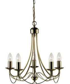 New 🌟 Lexi Lighting Zanzibar Chandelier Light Antique Brass ❤️