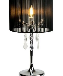 Coupon 🔔 Lexi Lighting Paris Crystal Table Lamp Black 🤩