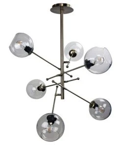 Best Pirce 👍 Oriel Lighting Ripley.6 Amazing 6-Light Satellite Pendant Light Antique Brass ❤️