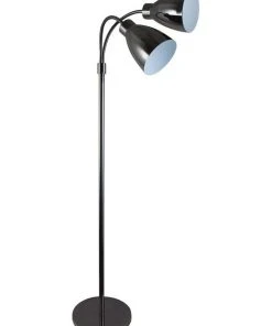 Discount 🎁 Oriel Lighting Retro Twin Floor Lamp Gunmetal 🤩