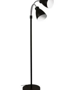 Cheap 🌟  Oriel Lighting Retro Twin Floor Lamp Matt Black 🌟