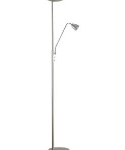 Discount 🔥 Oriel Lighting Up2 Led Mother and Child LED Floor Lamp Brushed Chrome ⌛