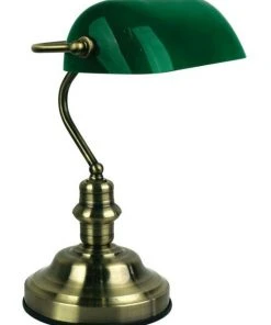 Cheap 🎁  Oriel Lighting Banker's Table Lamp(Switched) Antique Brass ⭐