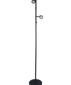 Outlet 💯 Oriel Lighting Daxam LED Twin Floor Lamp Black ⌛