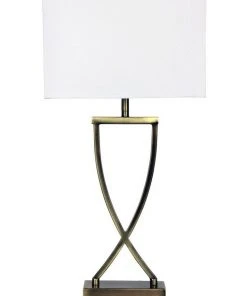 Hot Sale ⭐ Oriel Lighting Chi Table Lamp Antique Brass ❤️