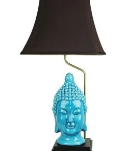 Discount ❤️ Oriel Lighting Jade Buddha Head Chinese Ceramic Table Lamp 🤩