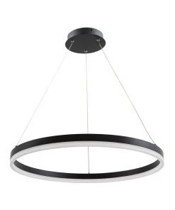 Outlet 👍 Oriel Lighting Cronus.60 Modern LED Halo Pendant Light Black ❤️
