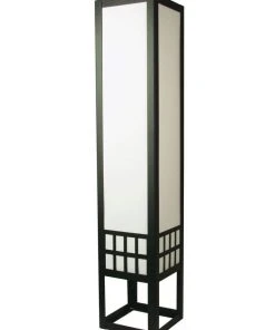 New 🔔 Oriel Lighting Sojo Chinese Style Black Framed Floor Lamp 👍