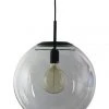 Discount 😉 Oriel Lighting Newton Contemporary Clear Glass Pendant Light 40cm Black ⭐