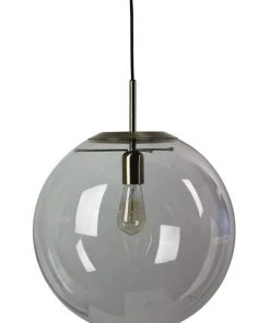Best Sale 🎁 Oriel Lighting Newton Contemporary Clear Glass Pendant Light 40cm Brass 🤩