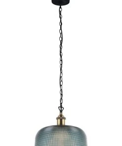 Buy 😀 Oriel Lighting Maison 27 Halophane Glass Pendant Light Blue ❤️