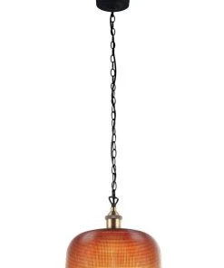 Discount 😀 Oriel Lighting Maison 27 Halophane Glass Pendant Light Amber 🥰